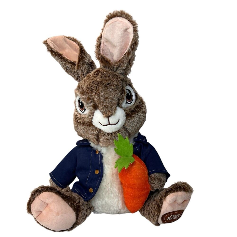 Dan Dee Peter Rabbit 2 Movie 2025 Plush Bunny Plush Doll Denim Jacket Easter 17"
